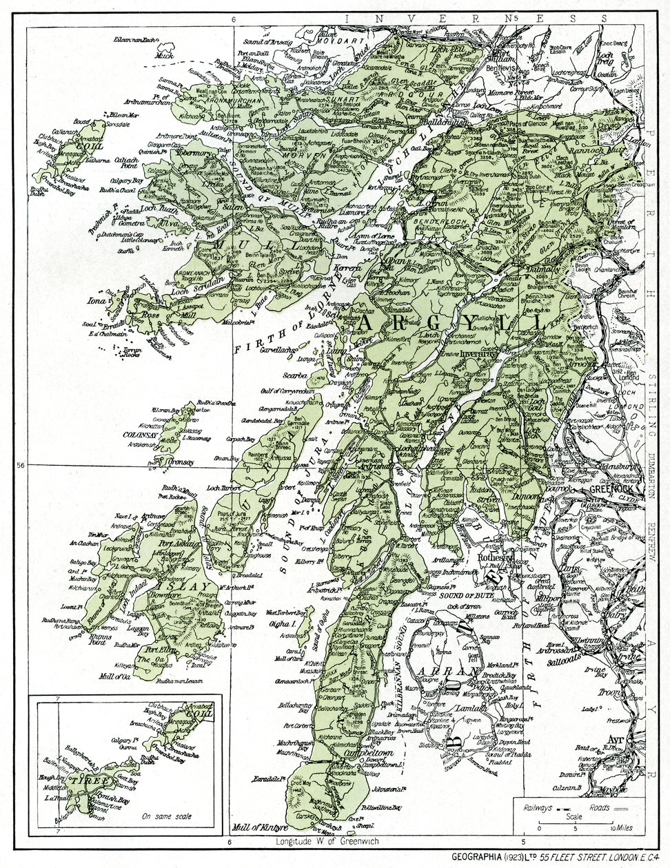 Argyllshire térképe, 1924-1926 alkotó: Unbekannt