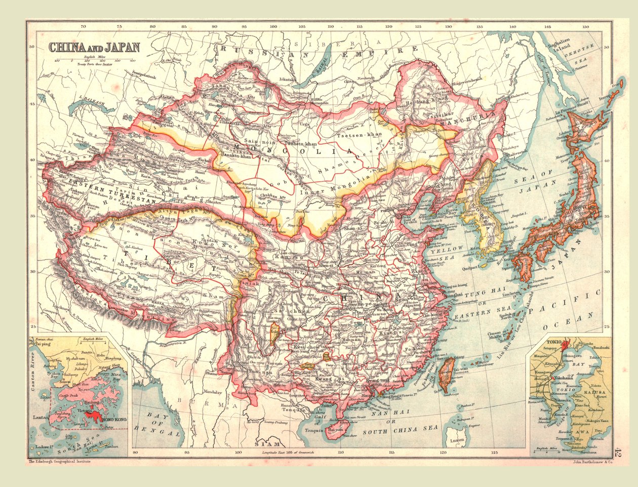 Kína és Japán térképe, 1902. alkotó: Unbekannt