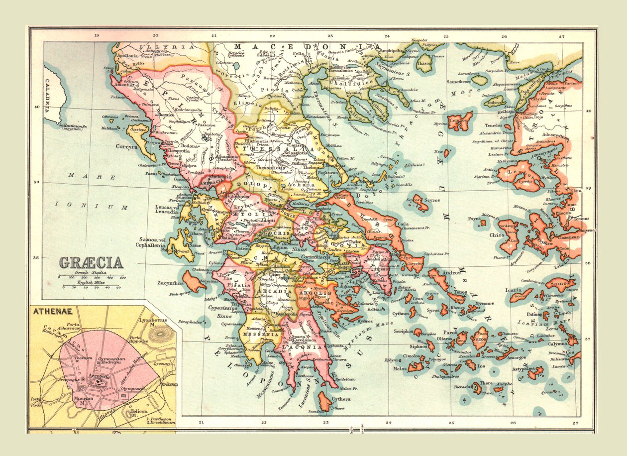 Graecia térképe, 1902. alkotó: Unbekannt