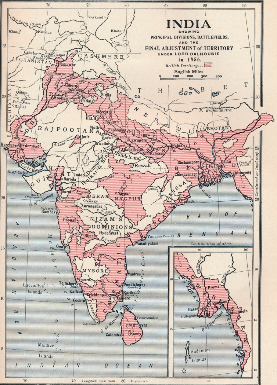 India térképe 1856-ban 1906. alkotó: Unbekannt