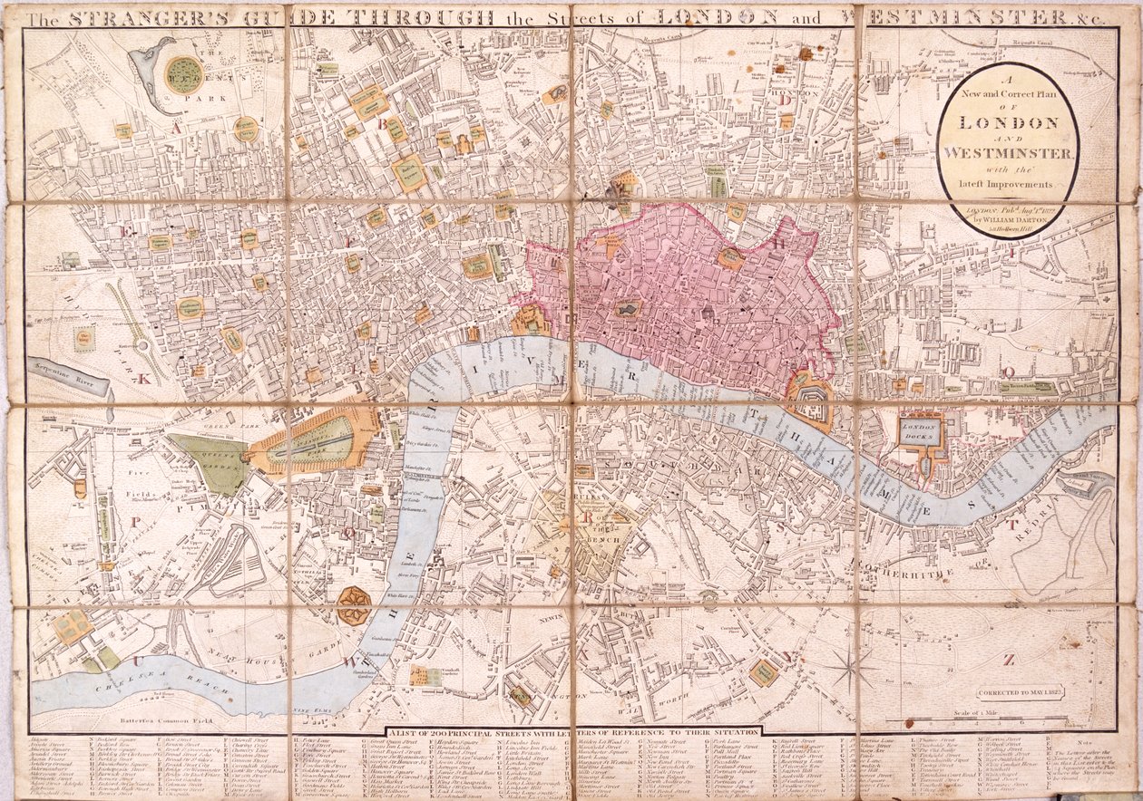 London térképe, 1823 alkotó: Unbekannt