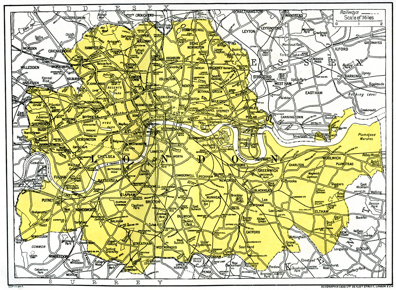 London térképe, 1924-1926 alkotó: Unbekannt