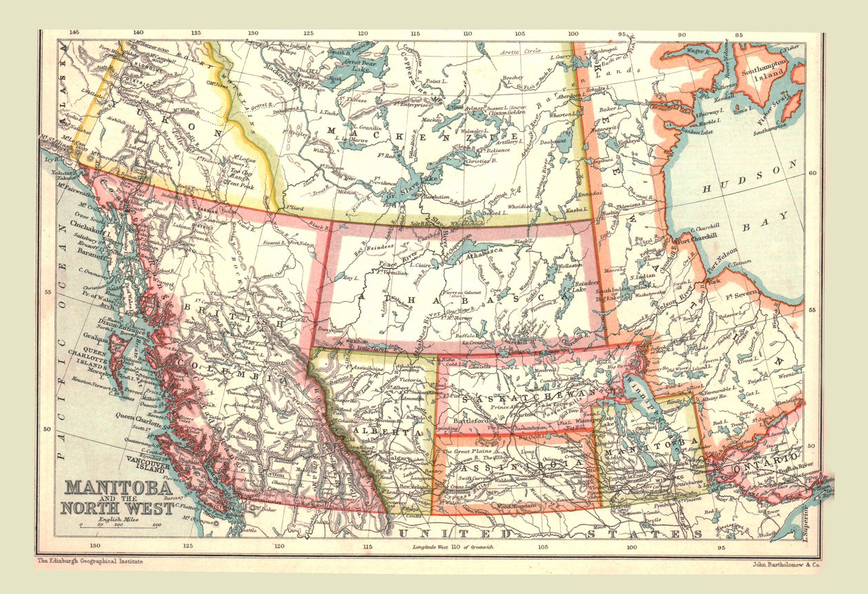 Manitoba és az északnyugat térképe, 1902. alkotó: Unbekannt