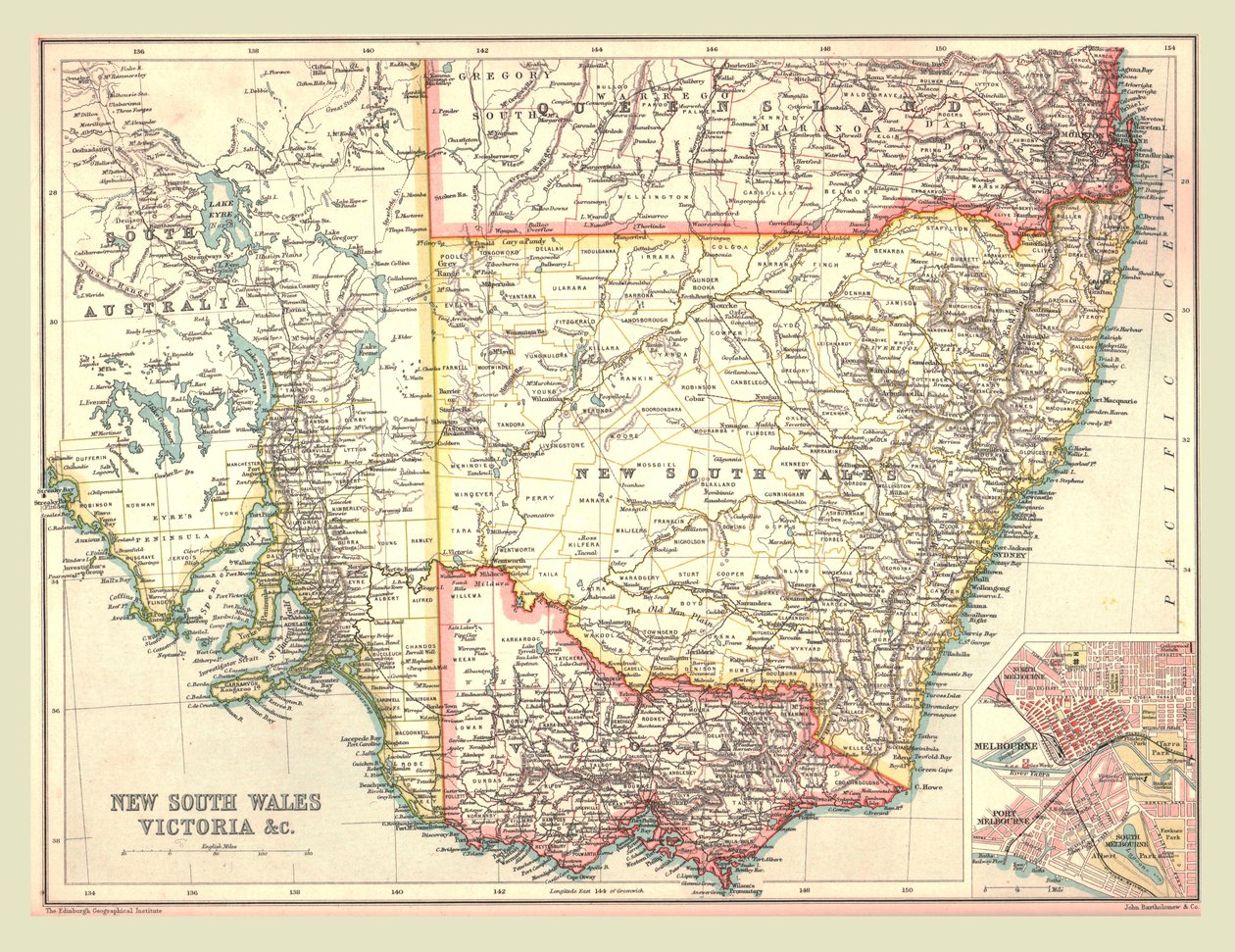 Új-Dél-Wales és Victoria térképe, 1902. alkotó: Unbekannt