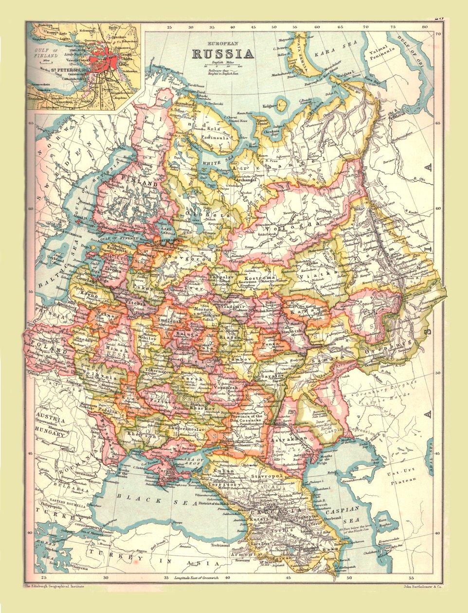 Oroszország térképe, 1902. alkotó: Unbekannt