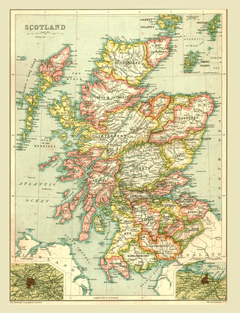 Skócia térképe, 1902. alkotó: Unbekannt