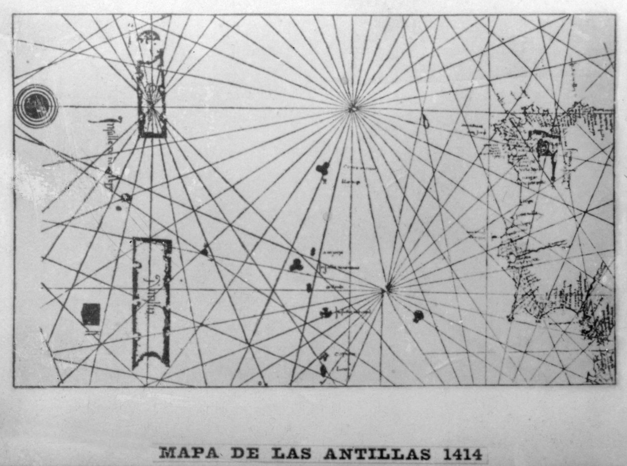 Az Antillák térképe, 1414 1919. alkotó: Unbekannt
