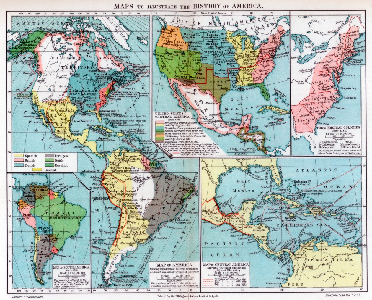 Térképek Amerika történetének illusztrálására, 1901 alkotó: Unbekannt