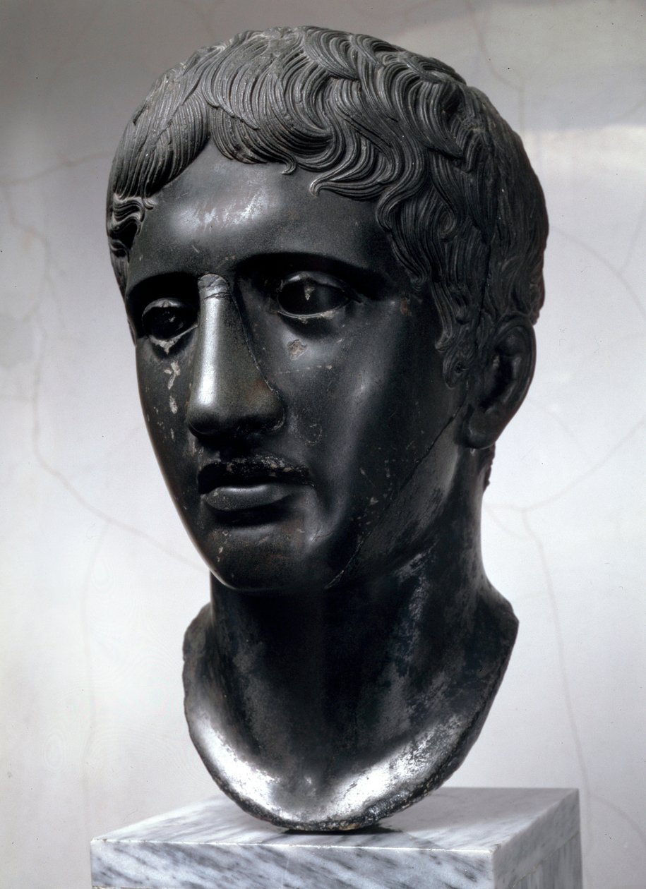 Doryphoros márványfeje Római másolat, Polykleitos eredetije után, Kr.e. 450-c440 alkotó: Unbekannt