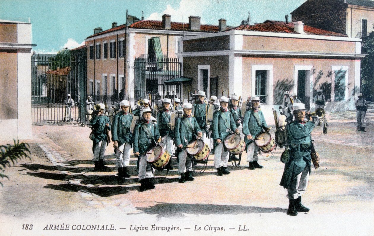 Menetelő zenekar, Francia Idegenlégió, c1910 alkotó: Unbekannt