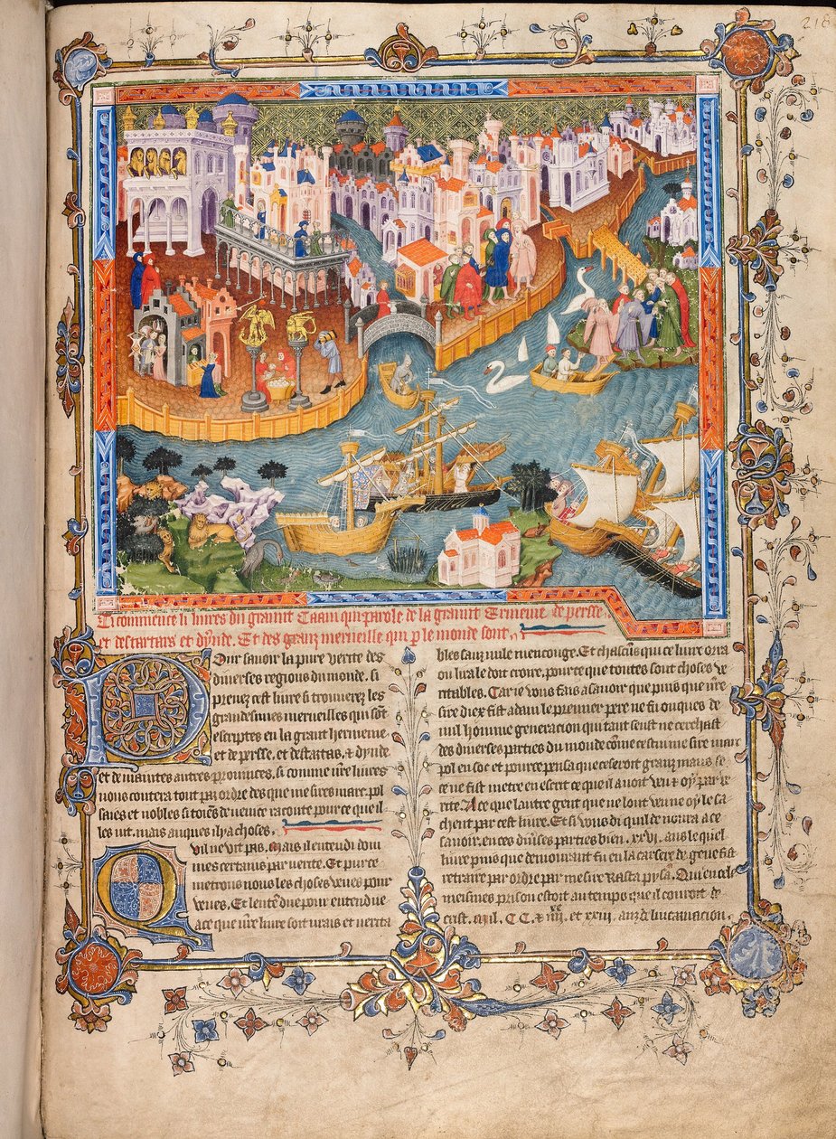 Marco Polos indulása Velencéből 1271-ben A Marco Polos Travelsből, kb 1400 alkotó: Unbekannt