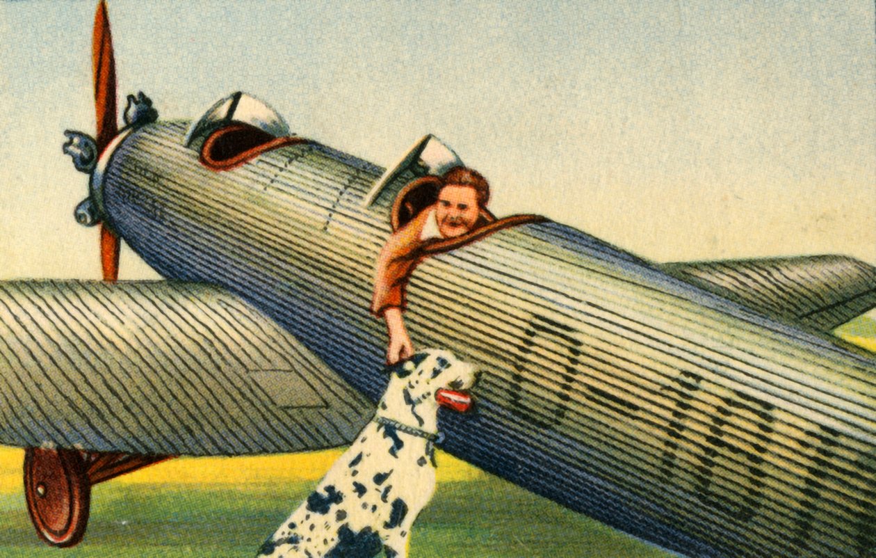 Marga von Etzdorf a gépével, 1932. alkotó: Unbekannt