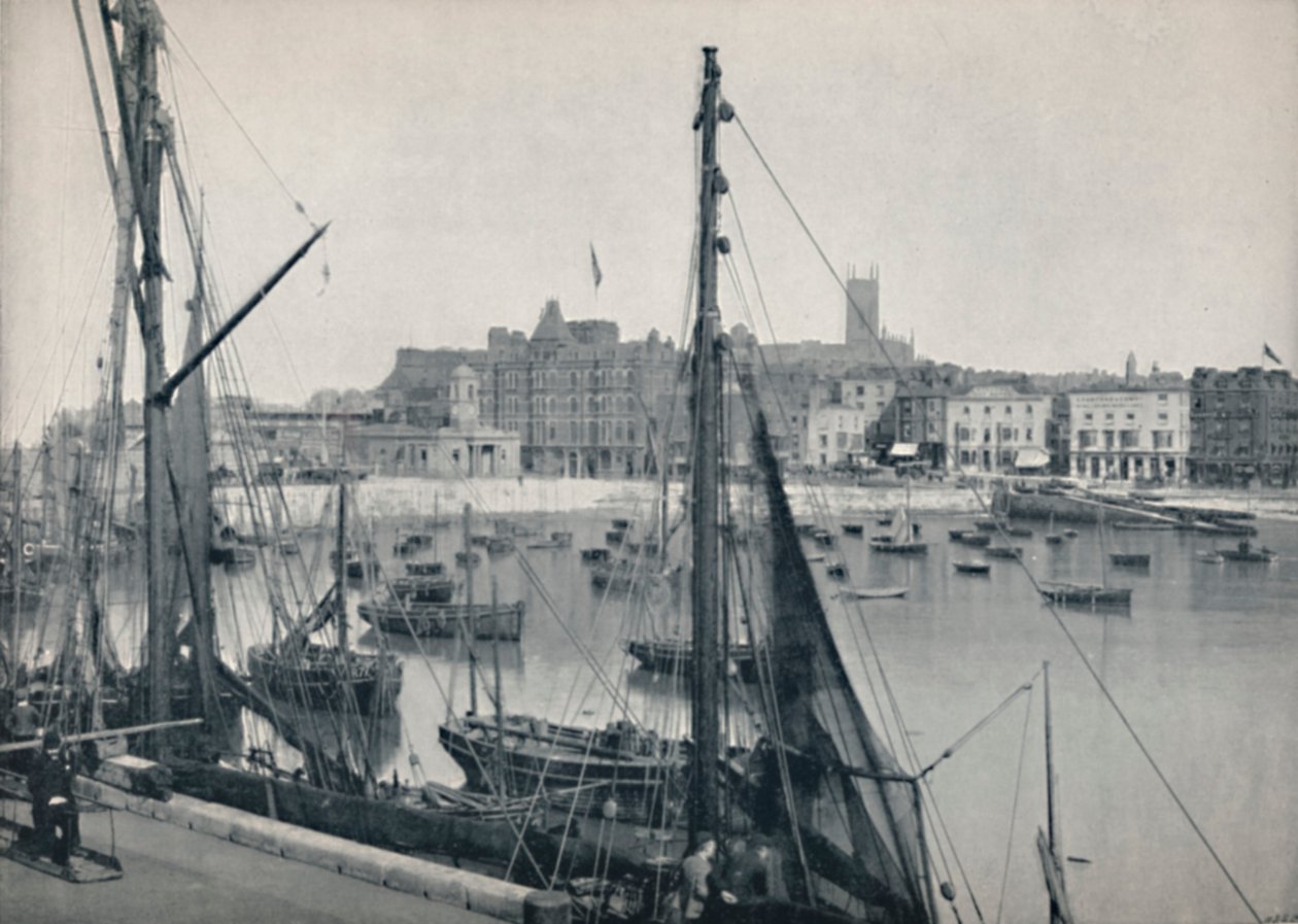 Margate – A kikötő és a móló, 1895 alkotó: Unbekannt