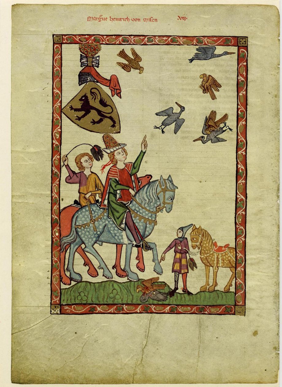 III. Henrik meisseni őrgróf a Manesse-kódexből, 1305 és 1340 között alkotó: Unbekannt