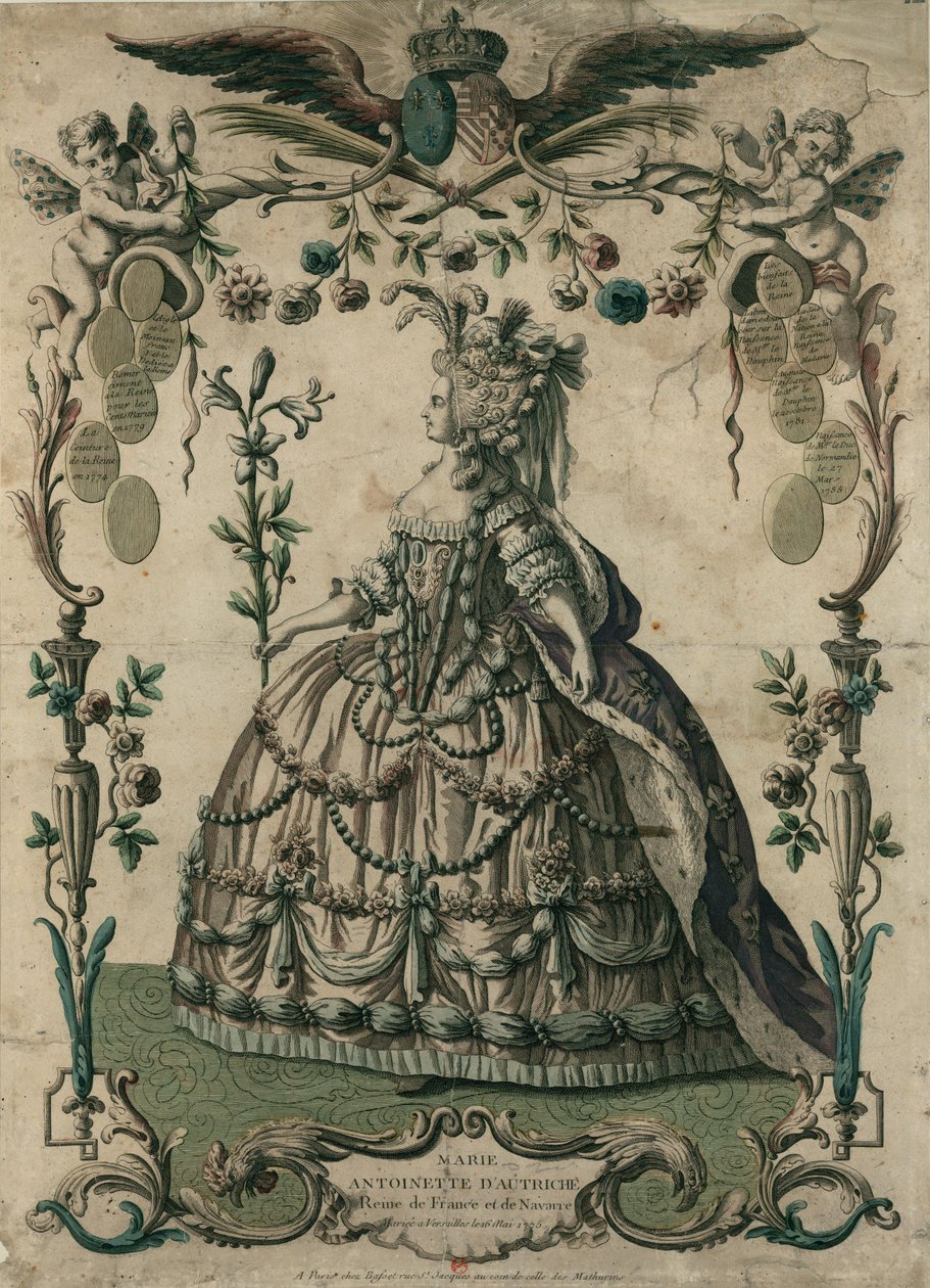 Marie Antoinette Ausztria, Franciaország és Navarra királynője: 1775. május 16-án ment férjhez Versailles-ban. alkotó: Unbekannt