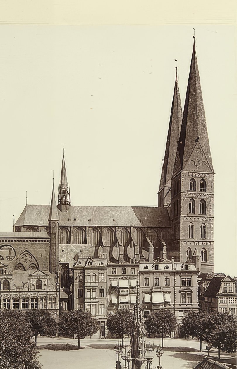 Marienkirche Lübeckben. 1900 körül alkotó: Unbekannt