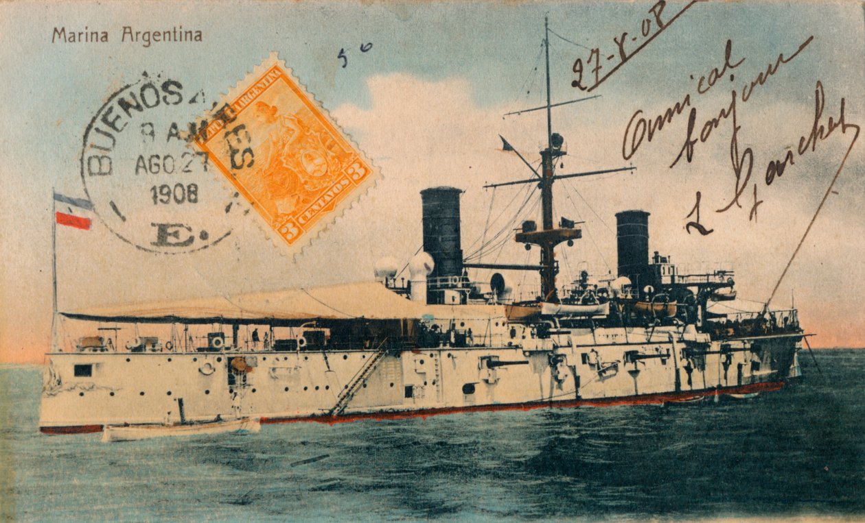 Argentin haditengerészet. Csatahajó, Belgrano, 1908 alkotó: Unbekannt