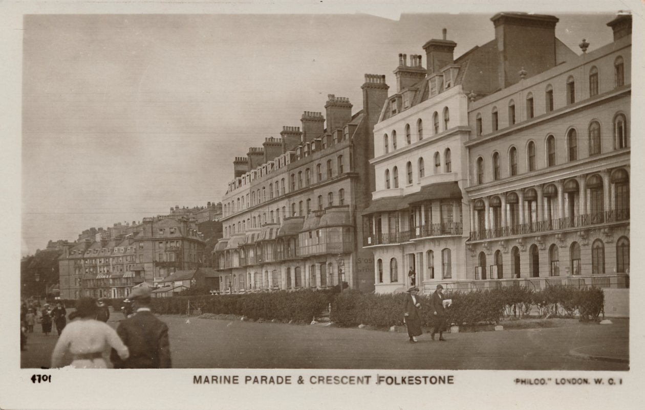 Marine Parade és Crescent Folkestone, 19. század vége – 20. század eleje alkotó: Unbekannt