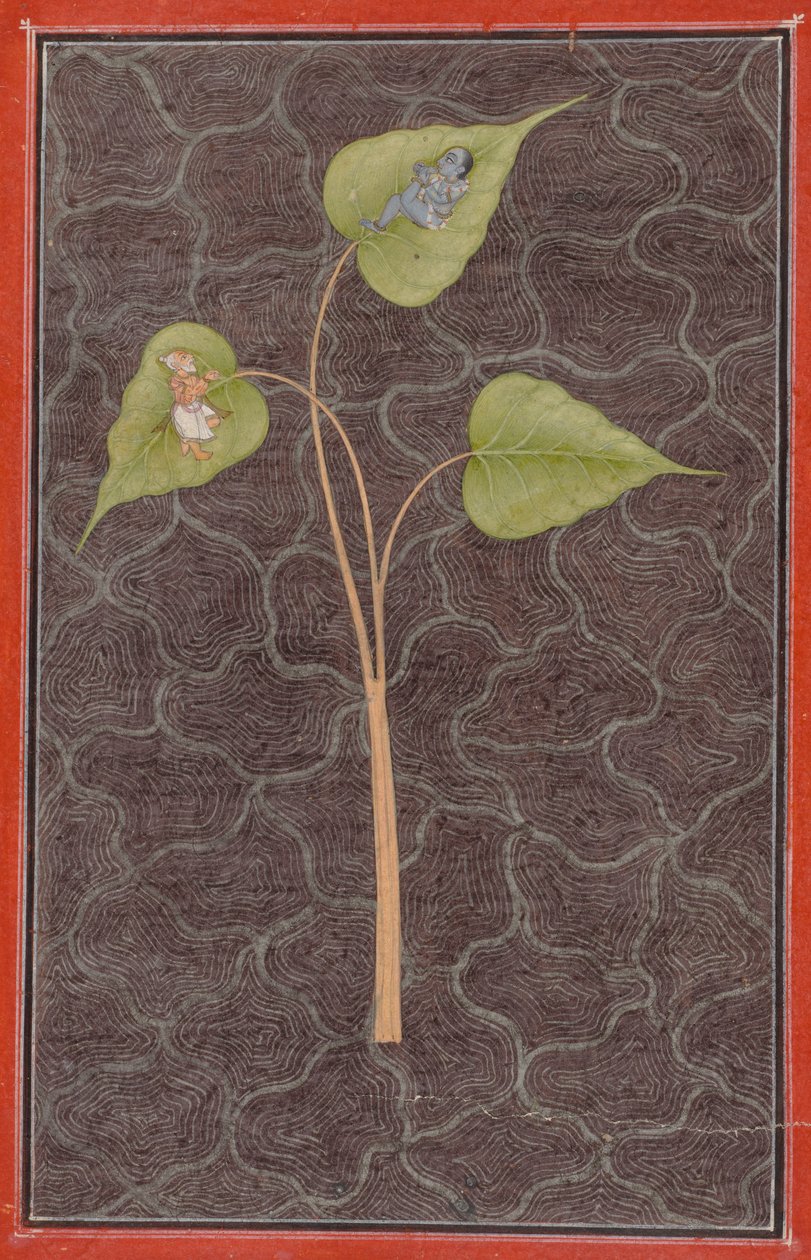 Markandeya Krishnát nézi a kozmikus óceánban, c. 1680. alkotó: Unbekannt