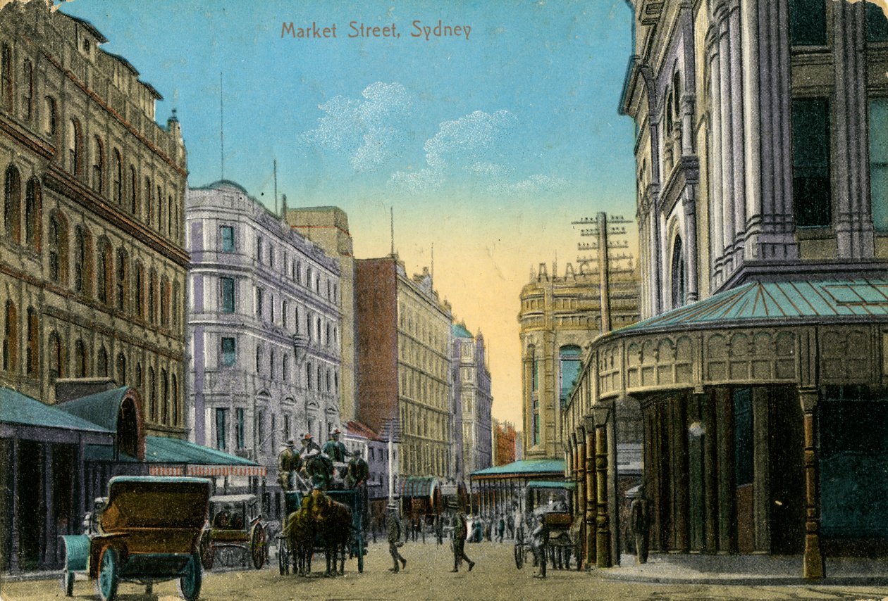 Market Street, Sydney, Új-Dél-Wales, Ausztrália, c1900-c1919 alkotó: Unbekannt