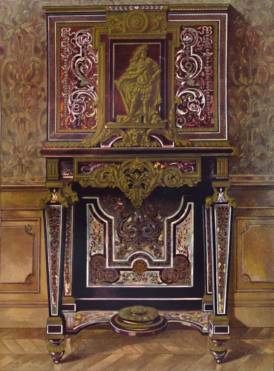 Marquery szekrény aranyozott bronz díszítéssel, AndrÚ Charles Boule, 1903 alkotó: Unbekannt