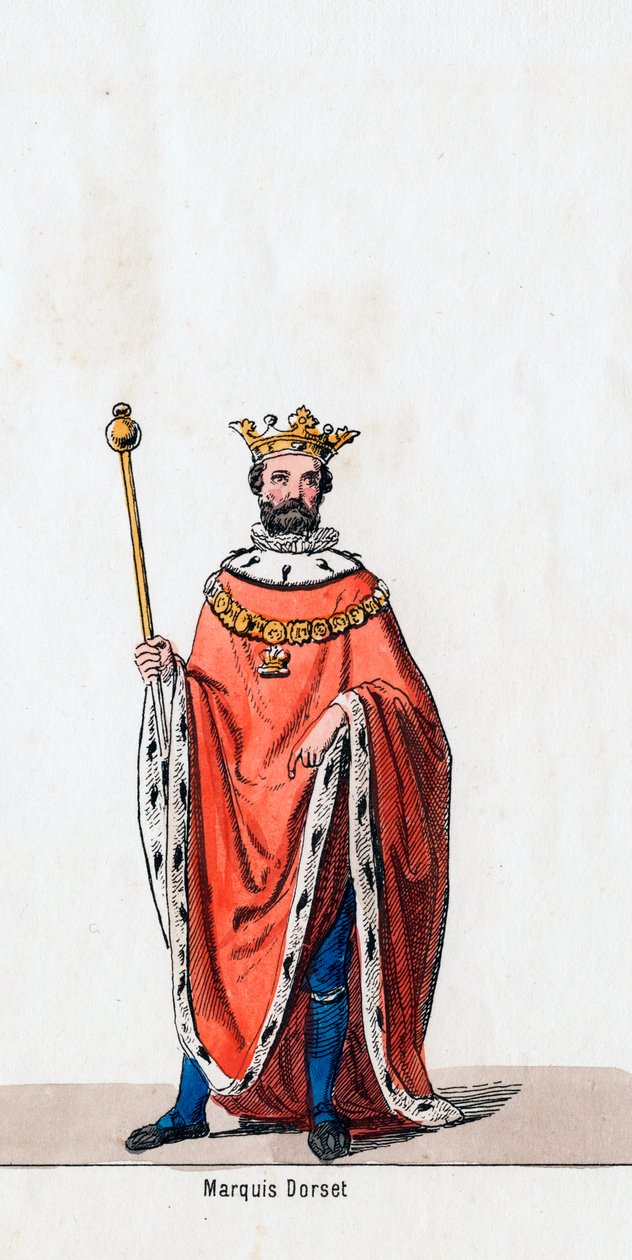 Dorset márkija, Shakespeare VIII. Henrik drámájának jelmezterve, XIX. alkotó: Unbekannt