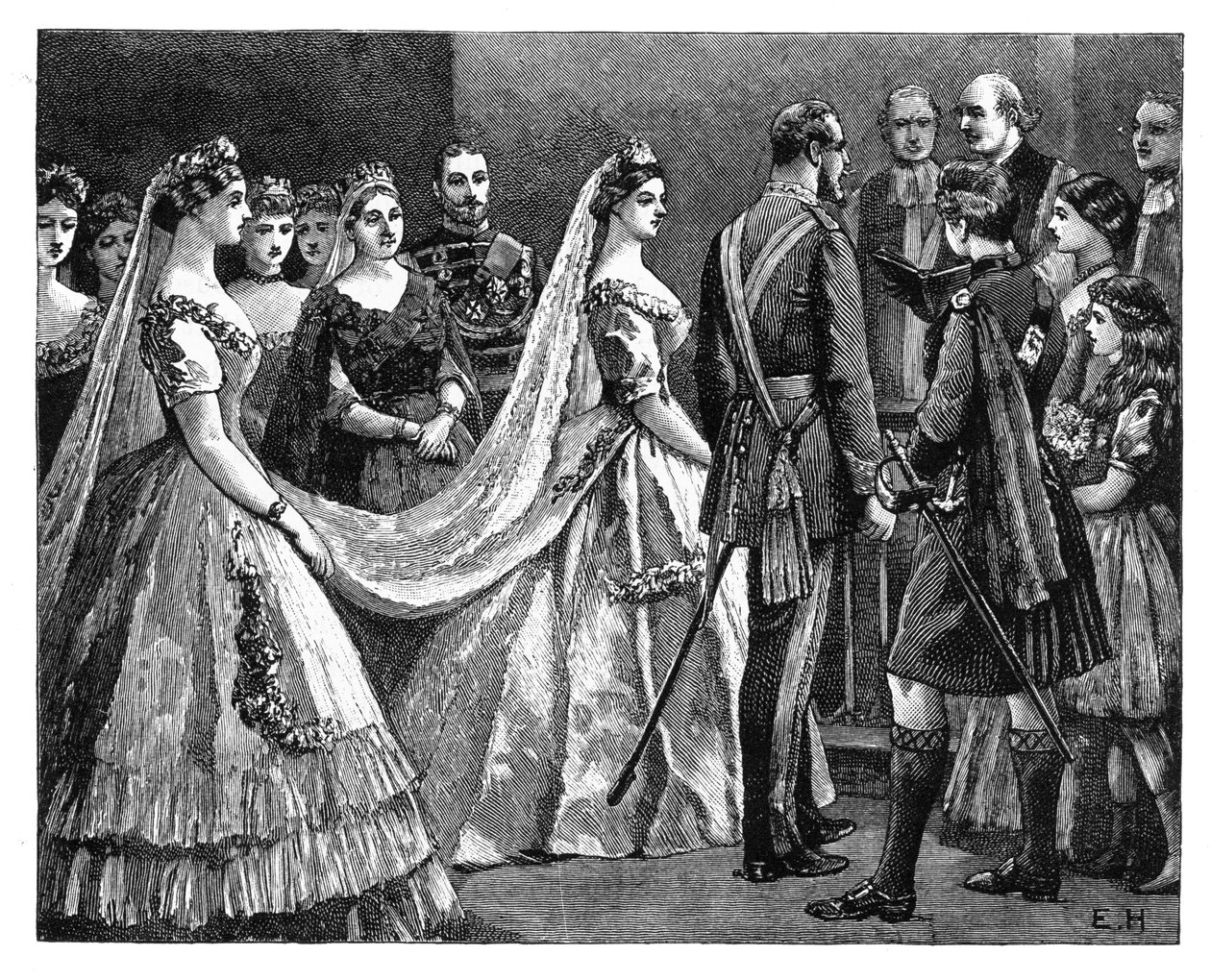 Helena hercegnő és Christian herceg házassága, 1866. július 5., 19. század vége alkotó: Unbekannt