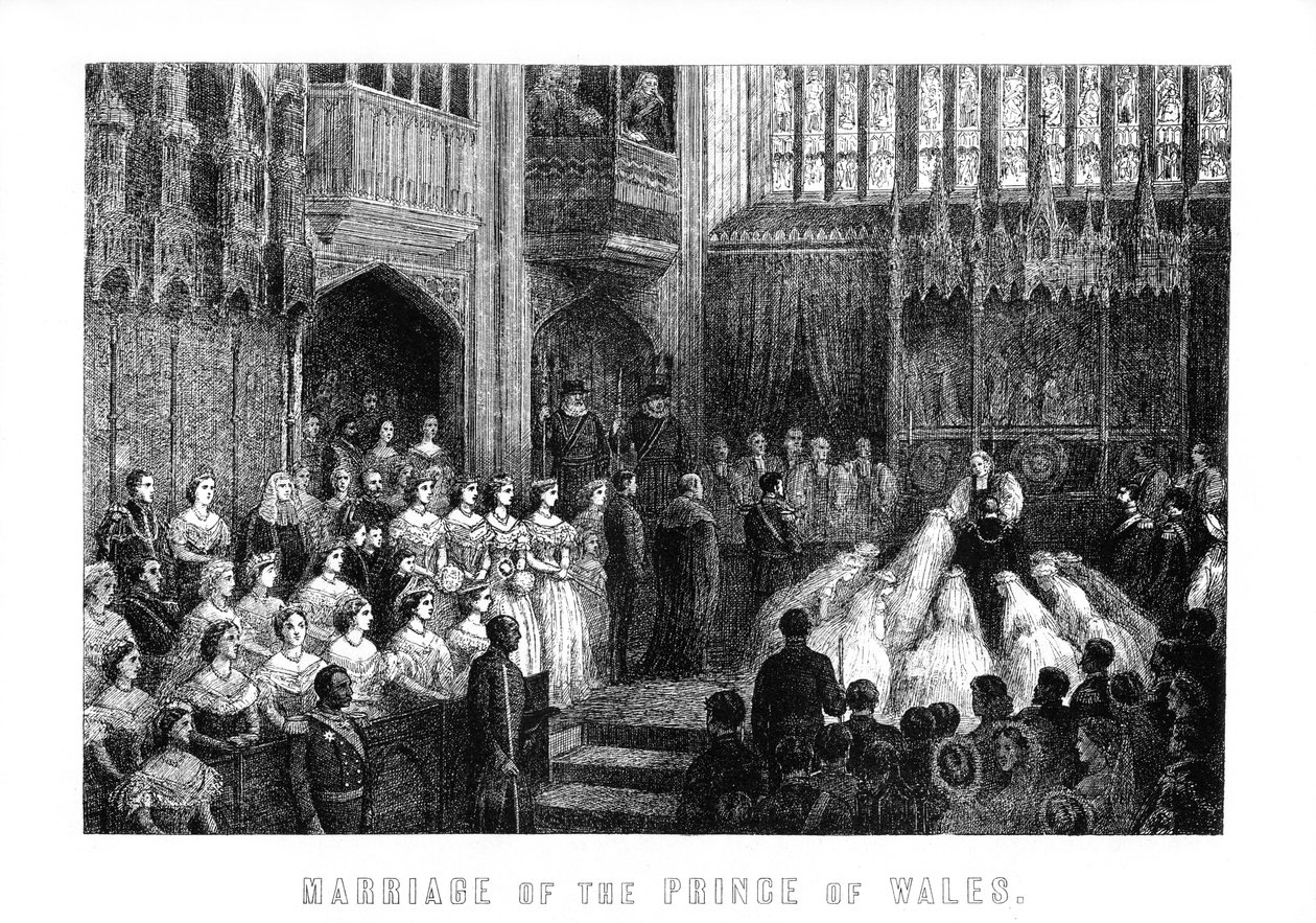 A walesi herceg házassága, a Windsori Szent György-kápolna 1863. március 10-én, 1899. alkotó: Unbekannt