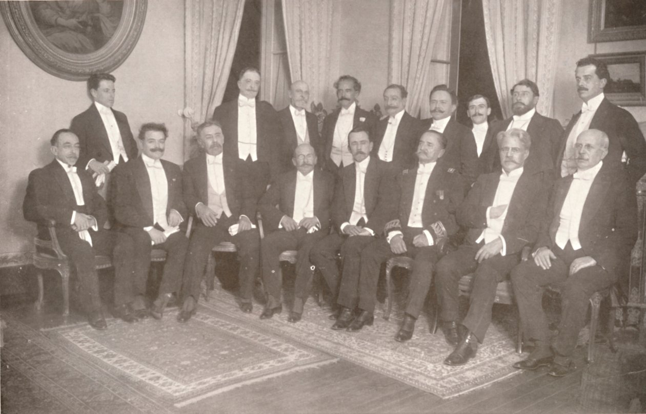 Hermes da Fonseca marsall államtitkáraival és tanácsadóival, 1914 alkotó: Unbekannt