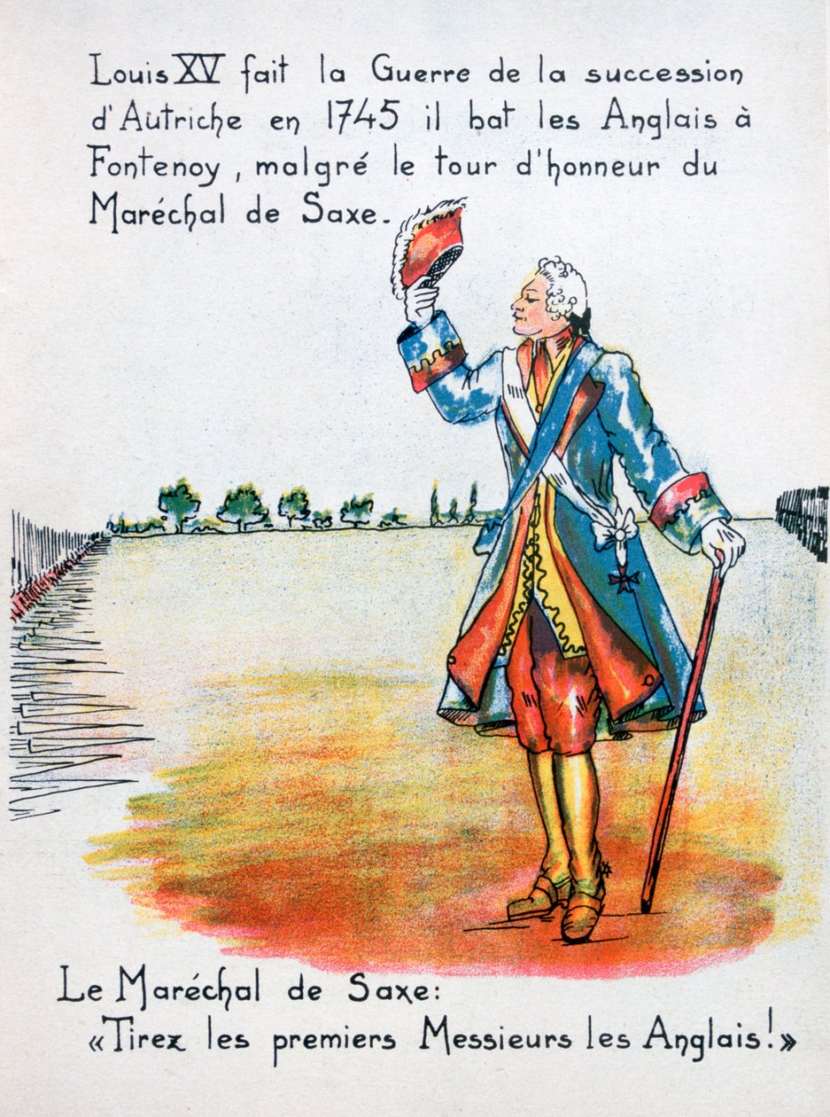 Maurice de Saxe marsall, Fontenoy-i csata, 1745. május 11. XX. század alkotó: Unbekannt