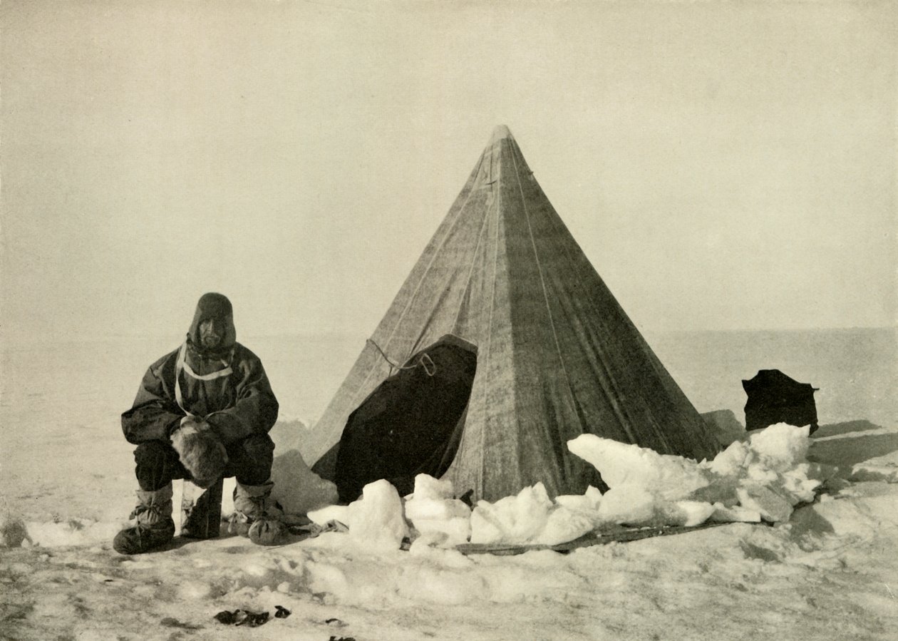 Marshall sátoron kívül, a táborban, 1908, 1909. alkotó: Unbekannt