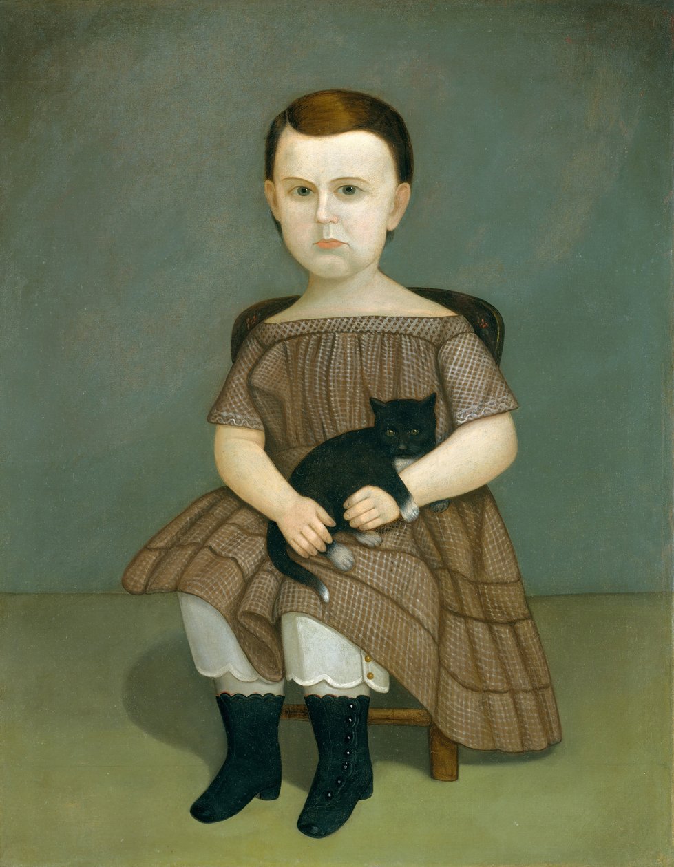Martha Bartlett cicával, kb. 1860. alkotó: Unbekannt