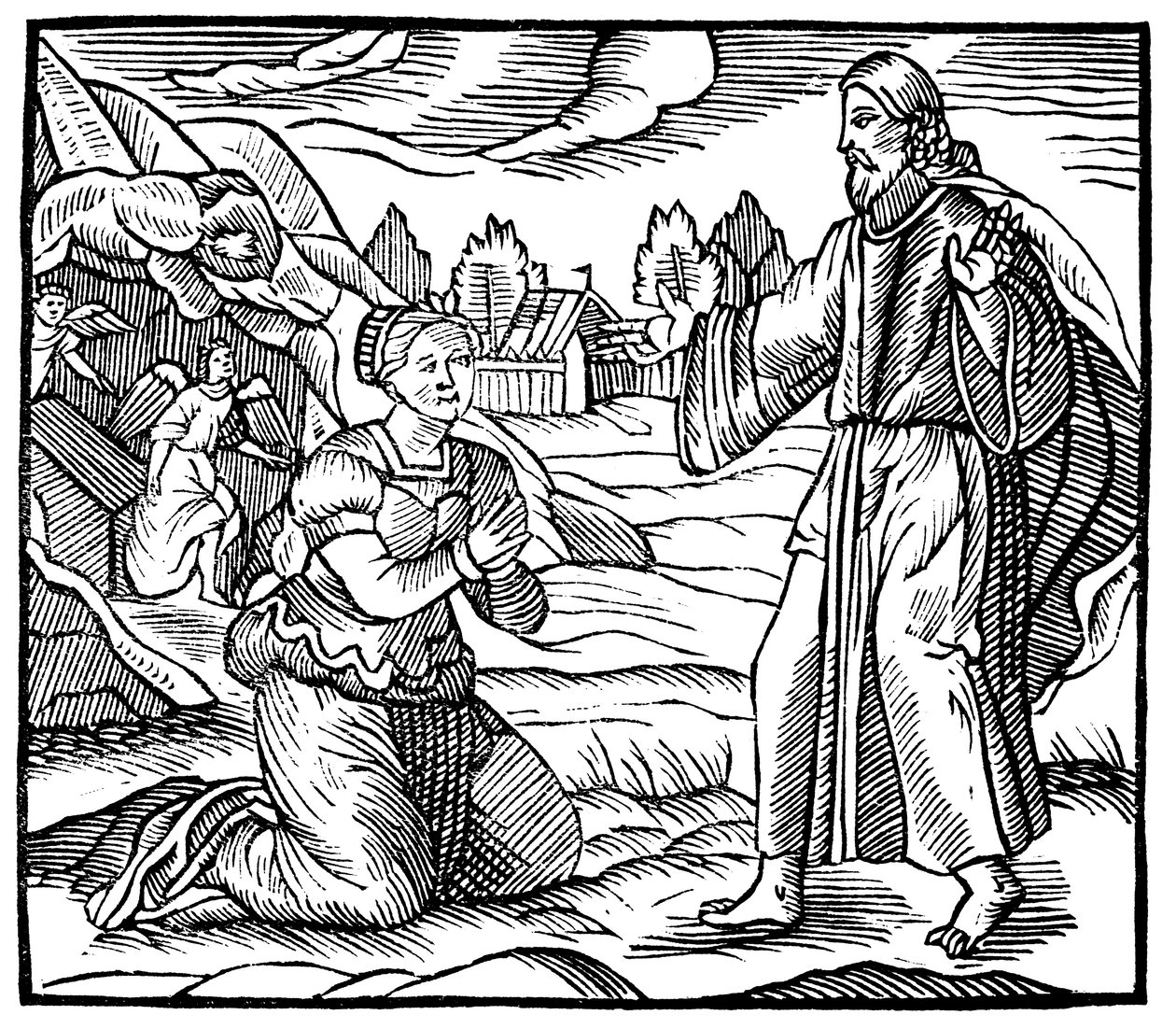Mária Magdolna látja a feltámadott Jézus Krisztus megjelenését, 1500 alkotó: Unbekannt