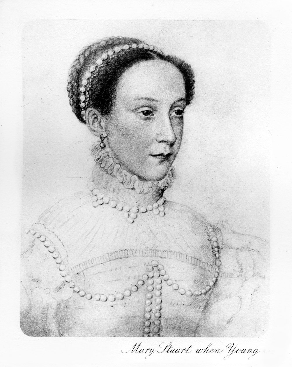 Mary Stuart fiatalon, 1907 alkotó: Unbekannt