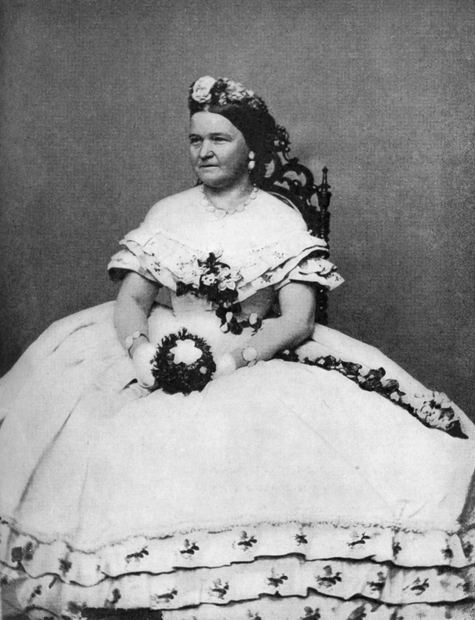 Mary Todd Lincoln, Abraham Lincoln elnök felesége, 1860-as évek, 1908 alkotó: Unbekannt