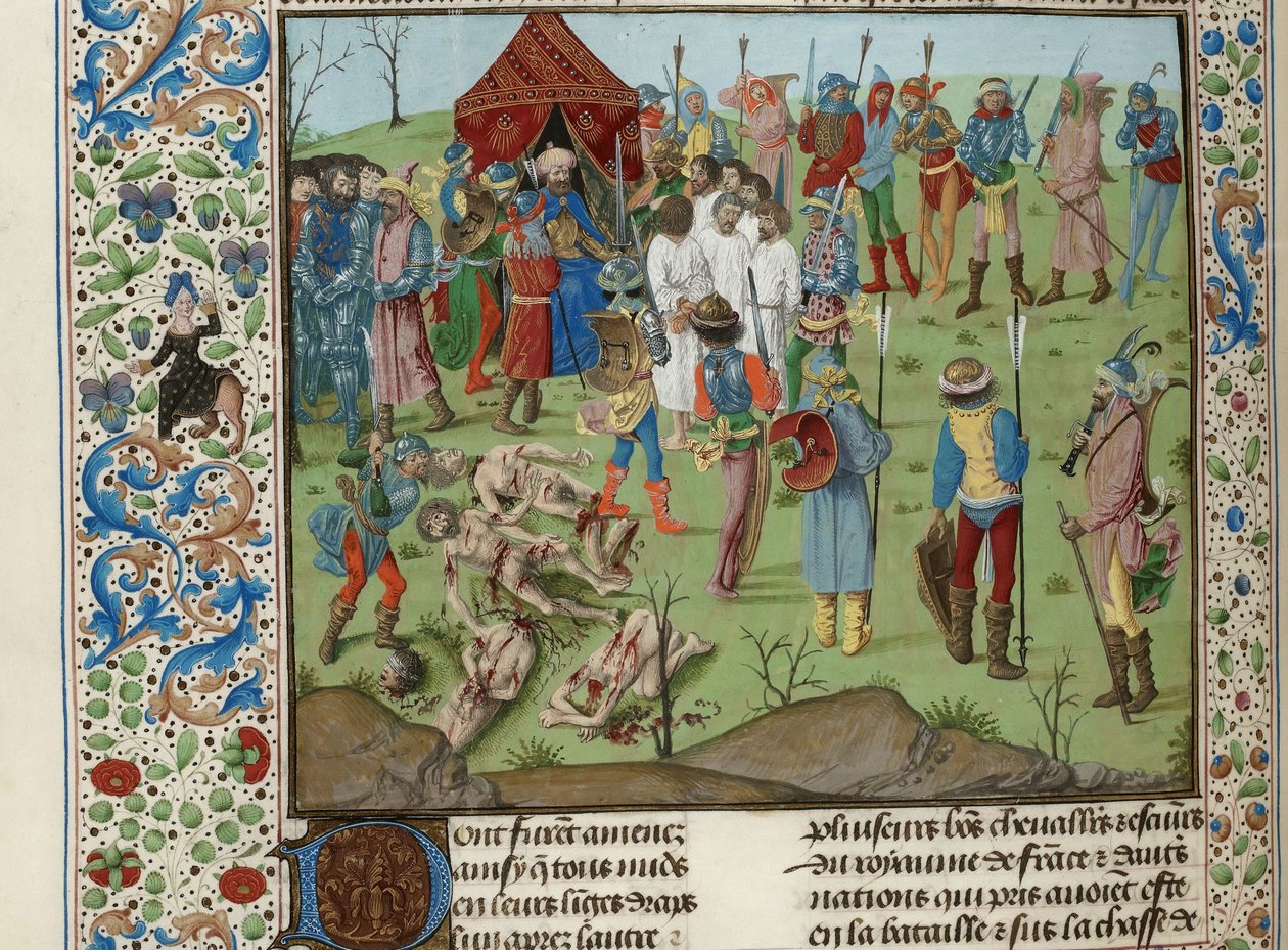 A keresztények mészárlása a nikápolyi csata után, kb. 1470-1475. alkotó: Unbekannt