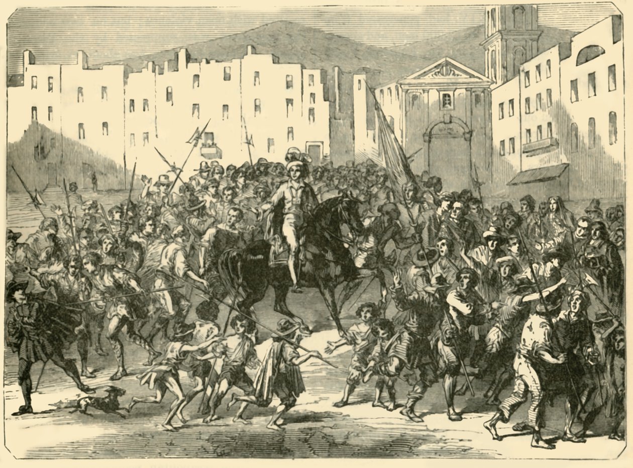 Masaniello Haranguing the Popule of Nápoly, 1647. július 7., 1890. alkotó: Unbekannt