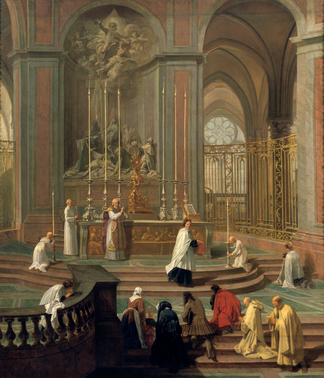 A de la Porte kanonok vagy a párizsi Notre Dame főoltárának szentmise, 1708-1710 alkotó: Unbekannt