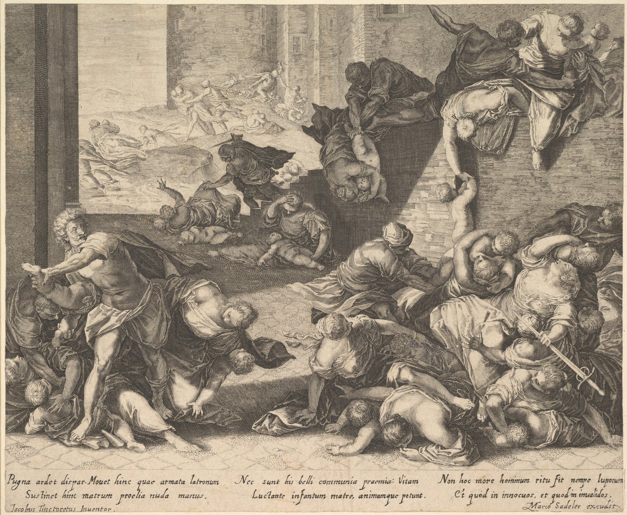 Az ártatlanok mészárlása, kicsinyített és fordított másolat Aegidius Sadeler nyomán, 16001629. alkotó: Unbekannt