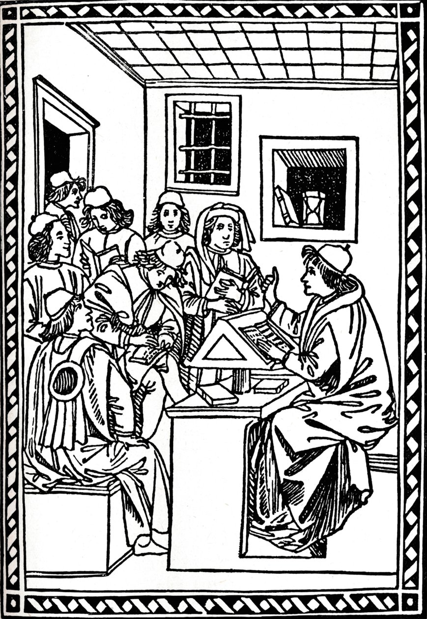 Mester a tanítványaival. Christoforo Landino, 1492, 1917 alkotó: Unbekannt