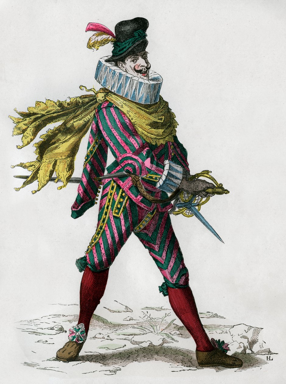 Matamore kapitány, bérgyilkos, spanyol típus, 17. század 1882-1884 alkotó: Unbekannt