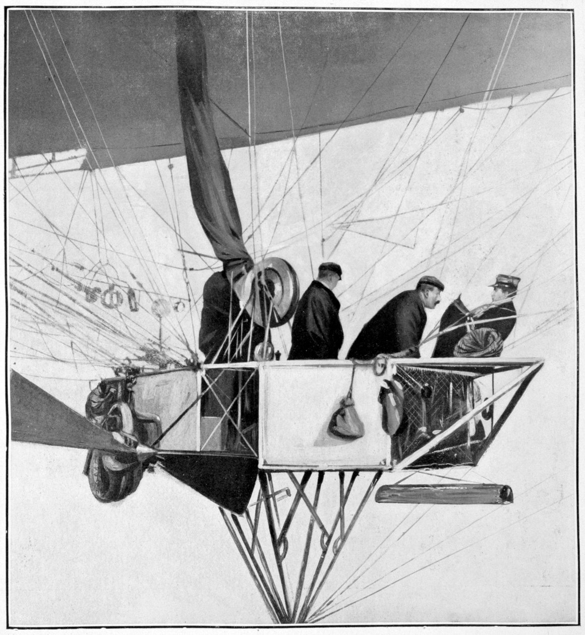 Maurice Berteaux, a Lebaudy léghajó háborús minisztere, 1905. november 3. alkotó: Unbekannt