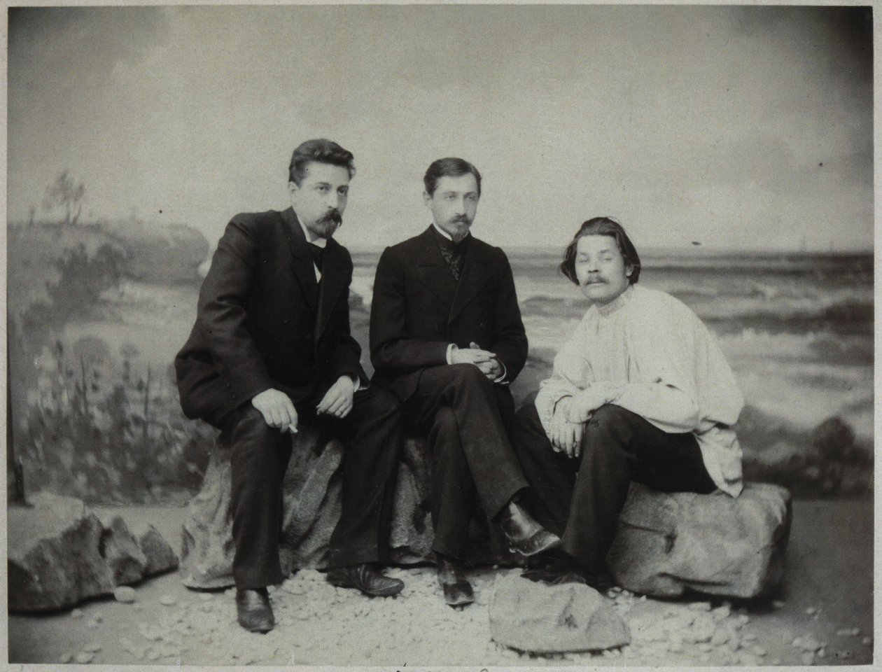 Maxim Gorkij, Ivan Bunin és Nyikolaj Teleshov, 1900 alkotó: Unbekannt