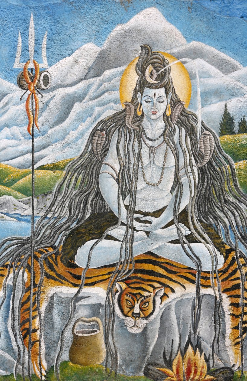 Meditáció Shiva Naja Snacks Pashupatinah, Katmandu, Nepál alkotó: Unbekannt