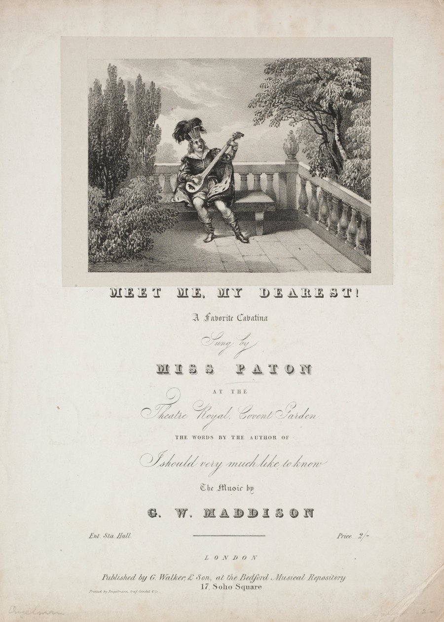 Találkozz velem, kedvesem!, 1800-as évek. alkotó: Unbekannt