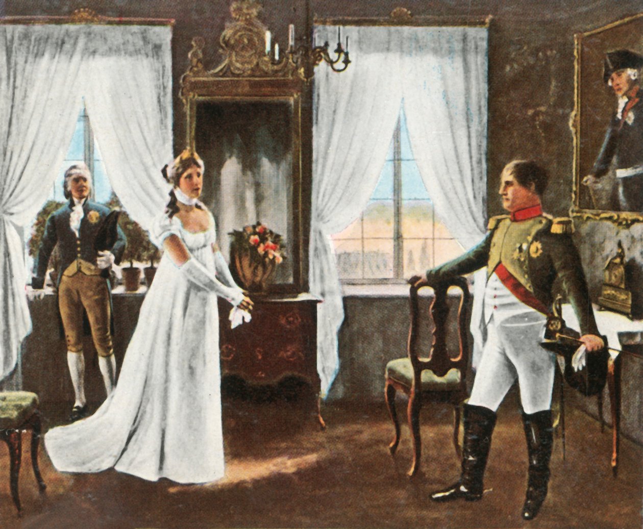 Louise királyné és I. Napóleon találkozója Tilsitben, 1807. július 6-án, 1936. alkotó: Unbekannt
