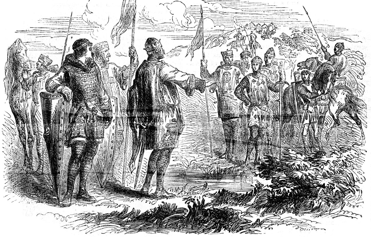 István és Henrik herceg találkozója Wallingfordban, Oxfordshire-ben, 1153 alkotó: Unbekannt