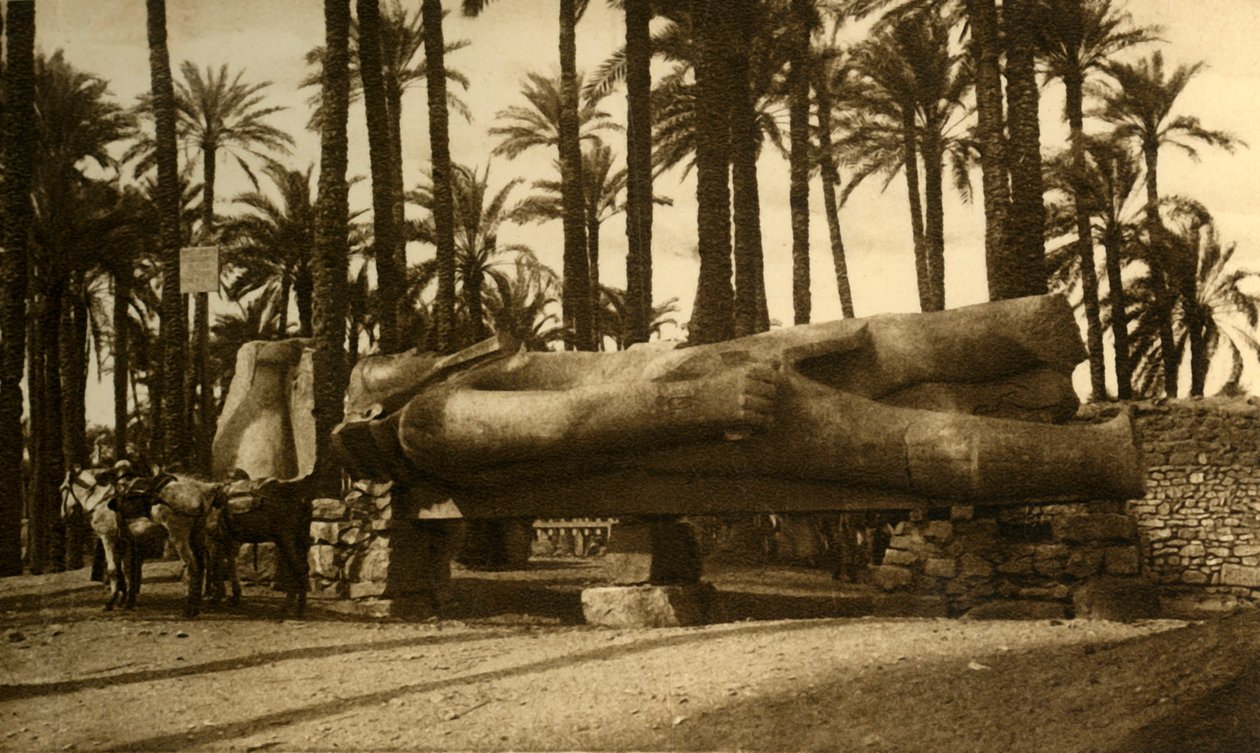 Memphis – II. Ramszesz kolosszális szobra, c1918-c1939. alkotó: Unbekannt