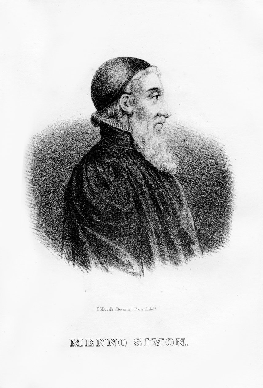 Menno Simons, holland anabaptista vallási vezető, 1854 alkotó: Unbekannt