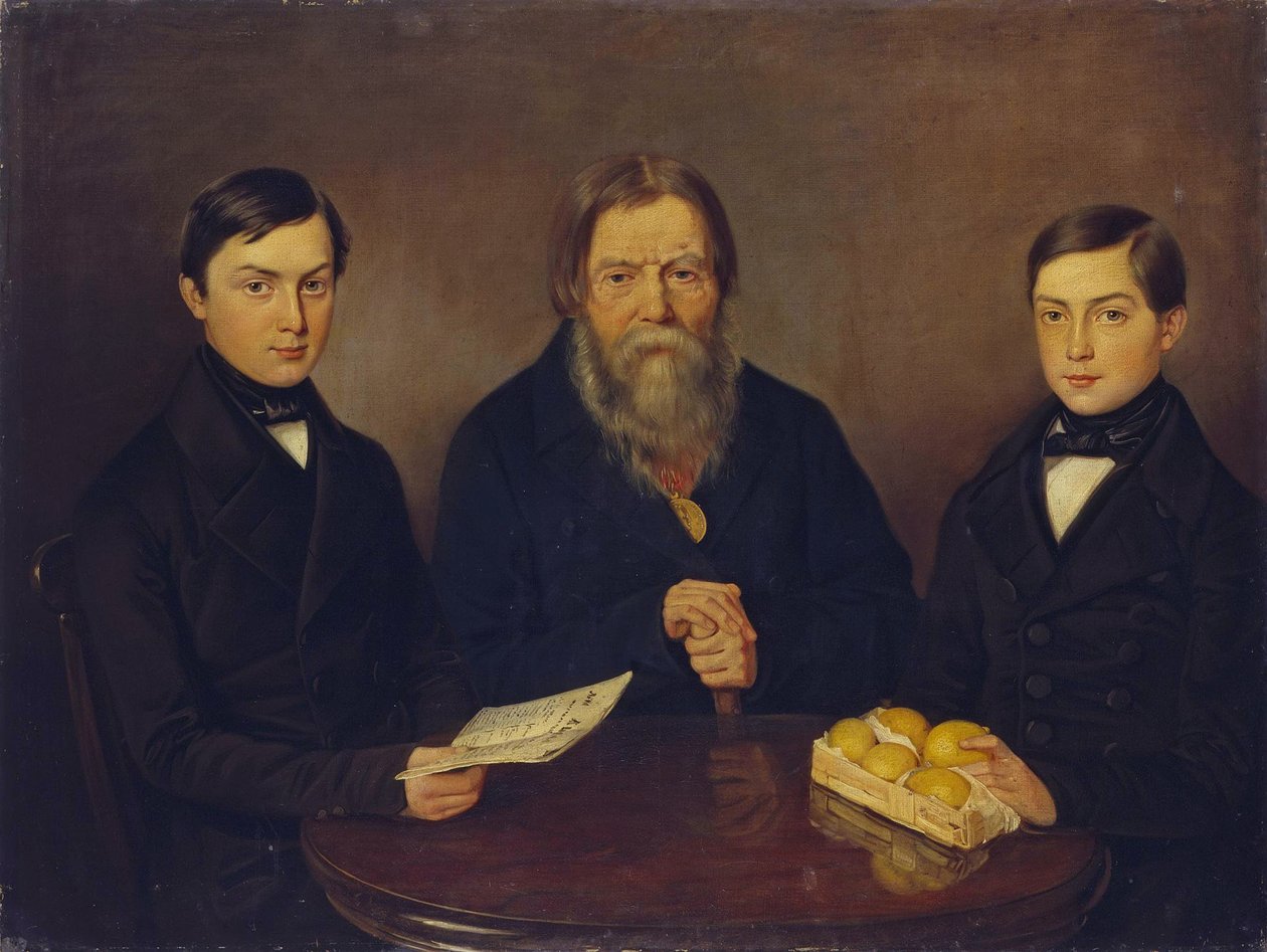 Smurov kereskedő fiaival, 1840-es évek alkotó: Unbekannt